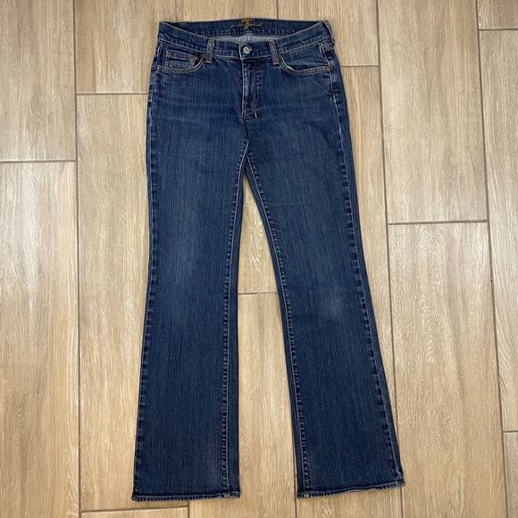 7 For All Mankind Bootcut Jeans Women’s 29 Made in USA Dark Wash Stretch Denim - Picture 1 of 12